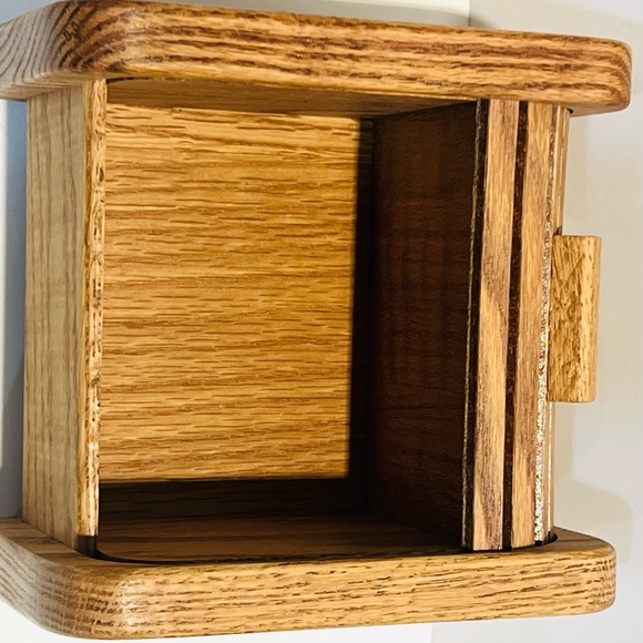 Vintage Matrix Roll-top Recipe Box, Classic Oak - Picture 7 of 12